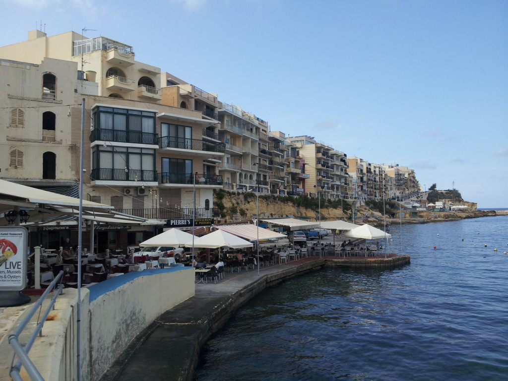 Restaurants and snorkeling points line the sidewalks  